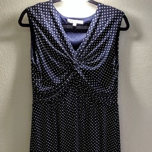 [Travelsmith] Blue Polka Dot Dress M EUC